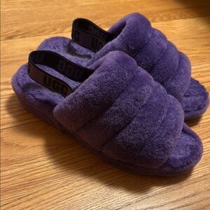 UGG Purple Fluffy Slippers